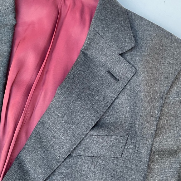 Spier & Mackay Contemporary Fit 100% Wool Fully Lined Blazer Sport Coat Gray 40L - Picture 8 of 12